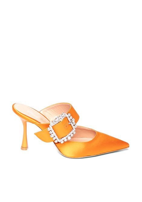 Décolleté alena raso arancio RUSSO G | ALENA910RASO-ARANCIO